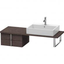 Duravit VE562707272 - Duravit Vero Two Drawer Low Cabinet For Console Dark Brushed Oak