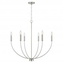 Capital 452161BN - 6-Light Chandelier in Brushed Nickel