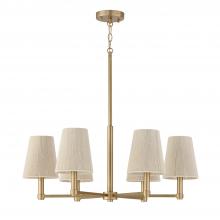 Capital 454561MA - 6-Light Chandelier in Matte Brass with Tapered Bleached Natural Rope Shades