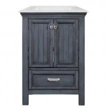 Foremost BABVT2522D-MB - Brantley 25'' Harbor Blue Vanity with Mohave Beige Granite Top