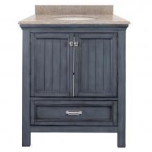 Foremost BABVT3122D-RG - Brantley 31'' Harbor Blue Vanity with Rushmore Grey Granite Top