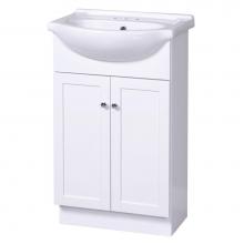 Foremost COWA2135 - Columbia 22 inch white euro bath vanity with vitreous china vanity