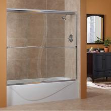 Foremost CVST6060-CS-SV - Cove 1/4'' Frameless S-Cut By-Pass Sliding Tub Door