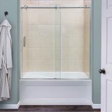 Foremost MRRL6062-CL-SV - Marina 3/8'' Frameless Roller Tub Door