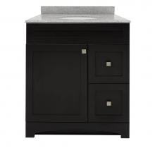 Foremost MXBVT3122-RG - Monterrey 31'' Black Coffee Vanity with Rushmore Grey Granite Top