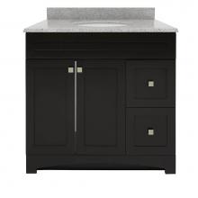 Foremost MXBVT3722-RG - Monterrey 37'' Black Coffee Vanity with Rushmore Grey Granite Top