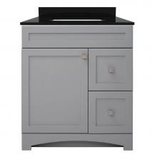 Foremost MXGVT3122-BGR - Monterrey 31'' Cool Grey Vanity with Black Galaxy Granite Top