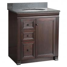 Foremost SHEA3021DL - Shawna 30 inch tobacco bath vanity with left side