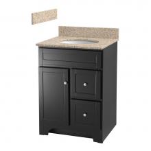 Foremost WREAT2421D-8W - Worthington 24''  Espresso Vanity with Mohave Beige Granite Top