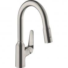 Hansgrohe 71801801 - Focus N Prep Kitchen Faucet, 2-Spray Pull-Down, 1.75 Gpm In Steel Optic