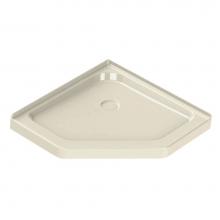 Maax 101425-000-004 - NA 42.125 in. x 42.125 in. x 4.125 in. Neo-Angle Corner Shower Base with Center Drain in Bone