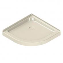 Maax 101426-000-004 - NR 32.125 in. x 32.125 in. x 4.125 in. Neo-Round Corner Shower Base with Center Drain in Bone