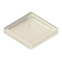 Maax 101432-000-004 - SQ. 36.125 in. x 36.125 in. x 4.125 in. Square Corner Shower Base with Center Drain in Bone