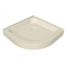 Maax 105047-000-004 - NR 36.125 in. x 36.125 in. x 6.125 in. Neo-Round Corner Shower Base with Center Drain in Bone