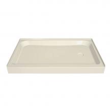 Maax 105056-R-000-004 - MAAX 59.75 in. x 32.125 in. x 6.125 in. Rectangular Alcove Shower Base with Right Drain in Bone