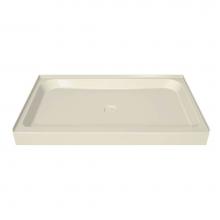 Maax 105534-000-004 - MAAX 47.75 in. x 34.125 in. x 6.125 in. Rectangular Alcove Shower Base with Center Drain in Bone