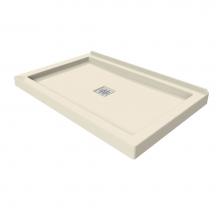 Maax 420001-505-004 - B3 Base 4832 Square Drain Wall-Mount Installation Bone / Natural