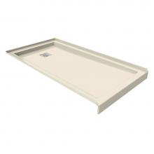 Maax 420006-504-004 - B3 Base 6036 Square Drain Alcove-Deep Installation Bone / Natural