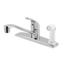 Pfister G134-3444 - G134-3444 - Chrome - Single Handle Kitchen Faucet with Spray