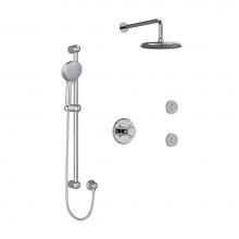 Riobel KIT3545GN+C - Type T/P (Thermostatic/Pressure Balance) 1/2'' Coaxial 3-Way System, Hand Shower Rail, E