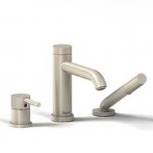 Riobel TCS10BN - 3-piece deck-mount tub filler with Handshower trim