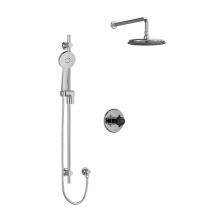 Riobel KIT323MMRD+CBK-6-EX - Type T/P (thermostatic/pressure balance) 1/2'' coaxial 2-way system with hand shower and