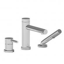 Riobel GS10C-SPEX - 3-piece deck-mount tub filler with hand shower PEX