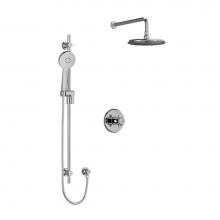 Riobel KIT323MMRDXC-6 - Type T/P (thermostatic/pressure balance) 1/2'' coaxial 2-way system with hand shower and