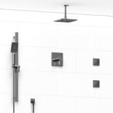 Riobel KIT#3545PFTQC-6-SPEX - Type T/P (thermostatic/pressure balance) 1/2'' coaxial 3-way system, hand shower rail, e