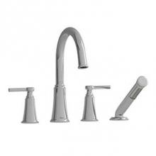 Riobel MMRD12LC - 4-piece deck-mount tub filler with handshower