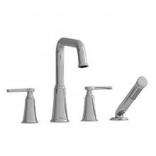 Riobel MMSQ12JC - 4-piece deck-mount tub filler with handshower