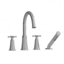 Riobel MMRD12KC - 4-piece deck-mount tub filler with handshower