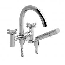 Riobel RU06+KNC - 6'' tub filler with hand shower