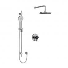 Riobel KIT323MMRDJCBK-6-EX - Type T/P (thermostatic/pressure balance) 1/2'' coaxial 2-way system with hand shower and