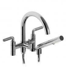 Riobel RU06LKNC - 6'' tub filler with handshower