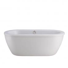 American Standard 2764014M204.011 - Cadet® 66 x 32-Inch Freestanding Bathtub With Drain Brushed Nickel Finish