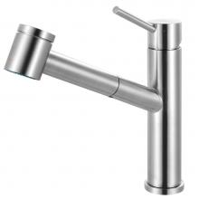 Franke STL-PO-304 - Steel 9-in Single Handle Pull-Out Kitchen Faucet in Stainless Steel, STL-PO-304