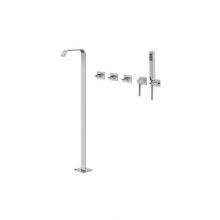 Graff G-3653-C14U-PC - Targa Floor-Mounted Tub Filler w/Wall-Mounted Handshower & Diverter