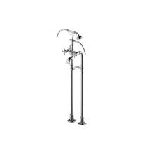 Graff G-3895-C2-BNi - Adley Exposed Floor-Mounted Tub Filler w/Handshower Set