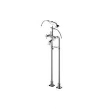 Graff G-3896-C2-BNi - Adley Exposed Floor-Mounted Tub Filler w/Handshower Set