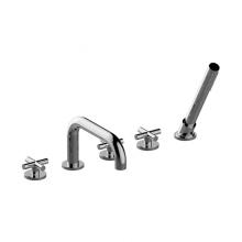 Graff G-6751-C17B-PC/MBK - Terra Roman Tub Set w/Handshower (Rough and Trim)