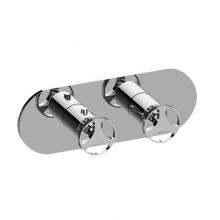 Graff G-8047H-C19E0-PC-T - M-Series Round 2-Hole Trim Plate with Harley Handles (Horizontal Installation)