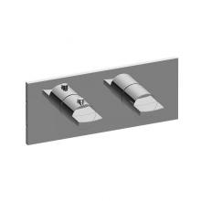 Graff G-8048H-C14E0-PC-T - Sade/Targa Square M-Series Valve Trim with Two Handles (Horizontal Orientation)