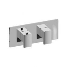 Graff G-8048H-LM36E0-PC-T - Sade/Targa Square M-Series Valve Trim with Two Handles (Horizontal Orientation)