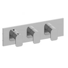 Graff G-8057H-LM42E0-BNi-T - Sento Square M-Series Valve Trim with Three Handles (Horizontal Orientation)