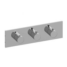 Graff G-8057H-RH0-VBB-T - M.E. Square M-Series Valve Trim with Three Handles (Horizontal Orientation)