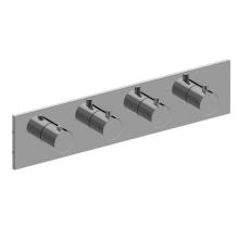 Graff G-8059H-RH0-VBB-T - M.E. Square M-Series Valve Trim with Four Handles (Horizontal Orientation)