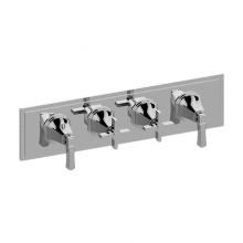 Graff G-8079H-2L2C-BK-T - Finezza UNO M-Series Valve Trim with Four Handles (Horizontal Orientation)