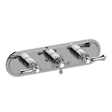 Graff G-8087H-ALM15C2-BK-T - Adley Traditional M-Series Valve Trim with Three Handles (Horizontal Orientation)