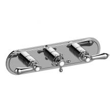 Graff G-8087H-ALM34C2-BK-T - Adley Traditional M-Series Valve Trim with Three Handles (Horizontal Orientation)